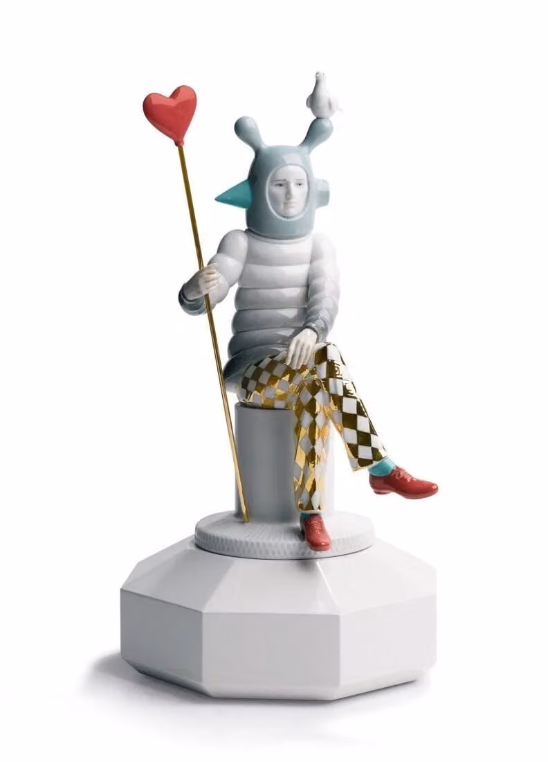Lladró The Lover II Porcelain Sculpture by Jaime Hayon in Multicolour