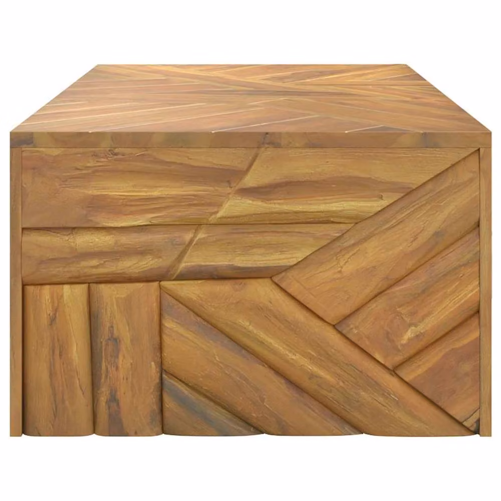 Berkfield Home Solid Wood Teak Coffee Table in Brown, W/D/H: 110 x 60 x 38 cm – 3