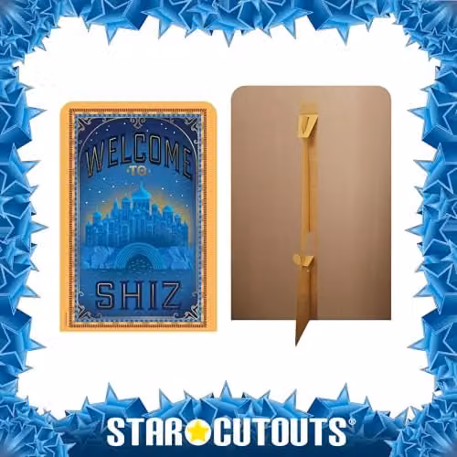 Star Cutouts SC4657 Wicked Welcome To Shiz University Cardboard Backdrop Sailboard, Blue and Gold, Height: 133 cm – 4
