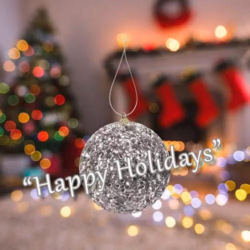 VFM e-Store Silver Christmas Hanging Bauble Decoration, W/D/H: 19 x 10 x 10 cm – 3