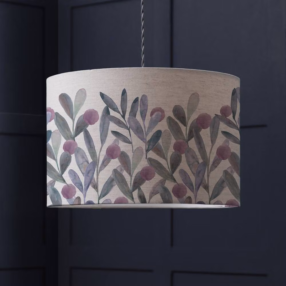 Voyage Maison Katsura Eva Cylinder Fabric Lampshade in Violet – 2