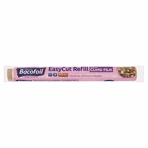 Bacofoil Easycut Transparent Cling Film Refill, Pack of 4
