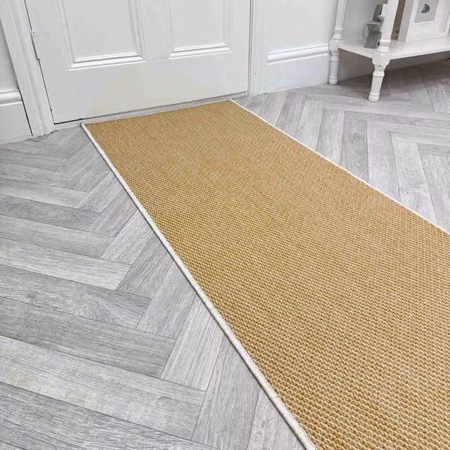runrug Coastal Reversible Carpet Runner Rug in Beige, W: 60 cm, L: 180 cm