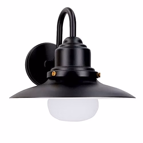 Netlighting Avenue Black Dome Outdoor Wall Light IP44