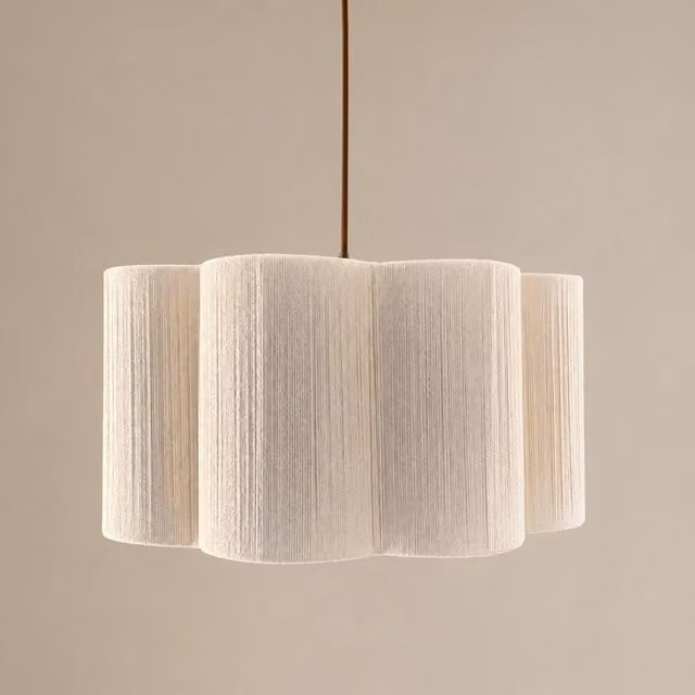 CGC Lighting Caterina Scalloped Drum Lampshade in Beige, Width: 40 cm – 1