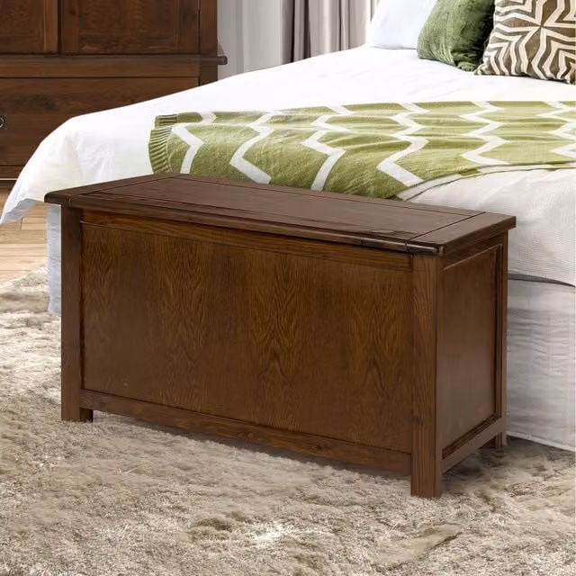 Core Products Ltd Boston Dark Ottoman in Brown with a Lacquered Finish