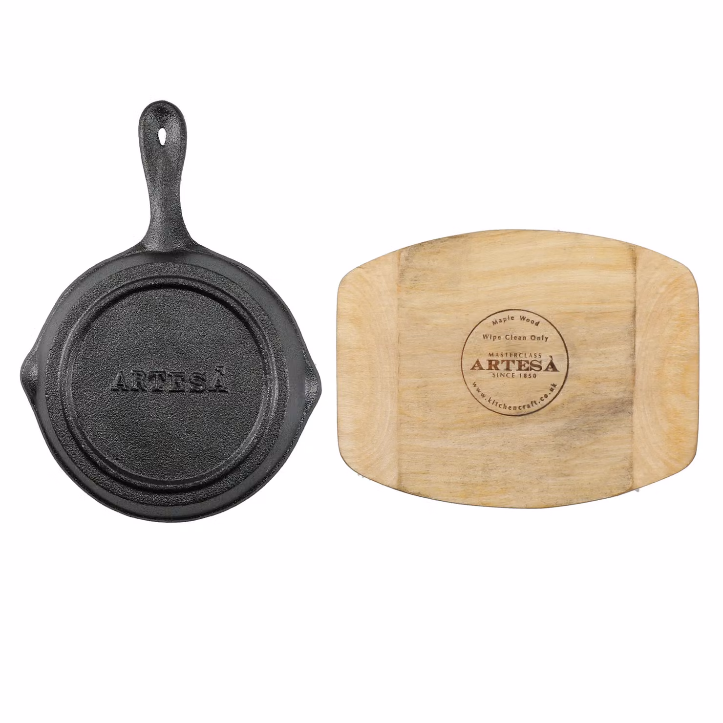 Artesa Cast Iron Mini Frying Pan in Mid Grey, W/D/H: 16 x 11.5 x 2 cm – 6
