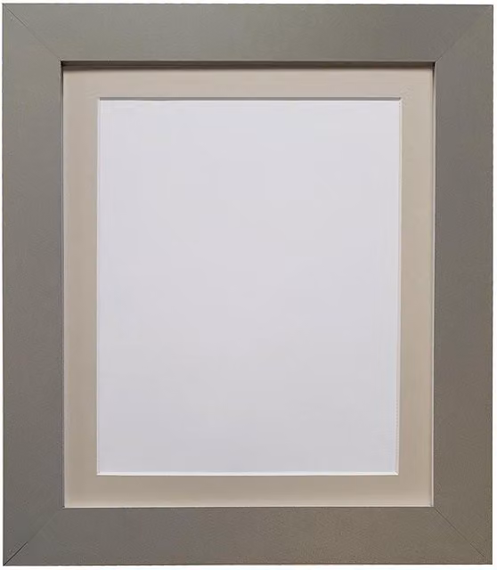 Frames & Mirrors 4U Metro Rectangular Picture Frame in Dark Grey with Light Grey Mount, Image Size: 45 x 30 cm