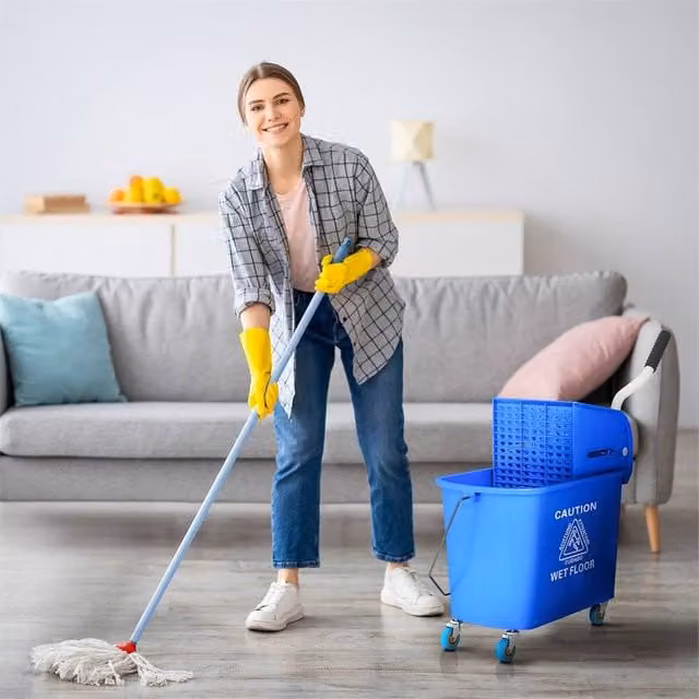 EONLION Blue Compact Mop Bucket with Wringer