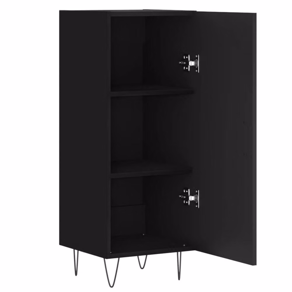 Berkfield Home Black Matt Classic Sideboard, W/D/H: 34.5 x 34 x 90 cm – 4