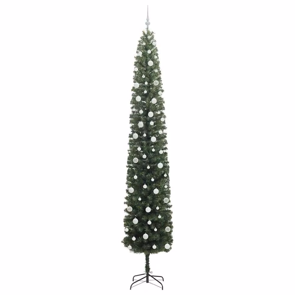 Berkfield Home Green Artificial Christmas Tree with 300 Warm White LEDs and Stand – 4