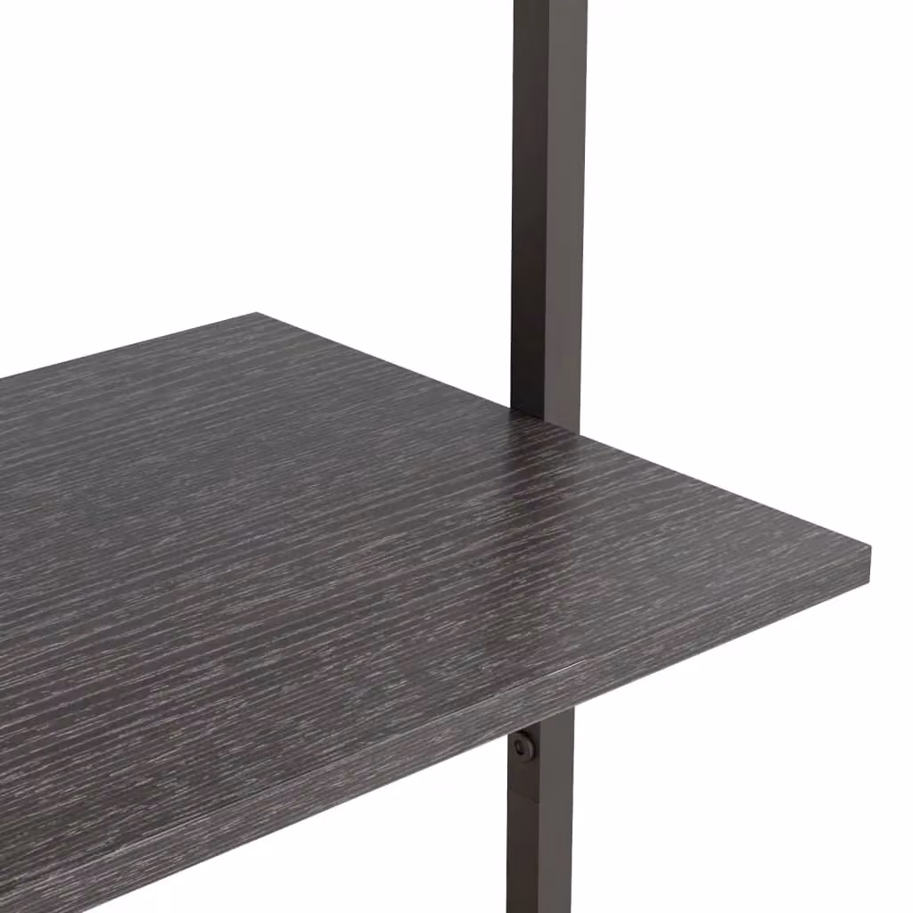 Berkfield Home 3-Tier Leaning Ladder Shelf in Black, W/D/H: 64 x 35 x 120.5 cm – 3