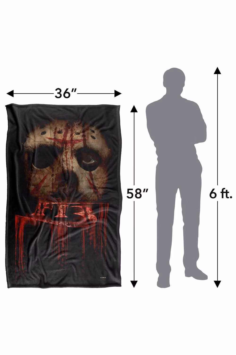 LOGOVISION Friday The 13th Remake Poster Super Soft Fleece Throw Blanket, Multicolour, W/D/H: 91 x 147 cm – 7
