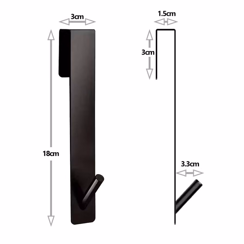Beldray Stainless Steel Shower Screen Hanging Hooks in Black – 2