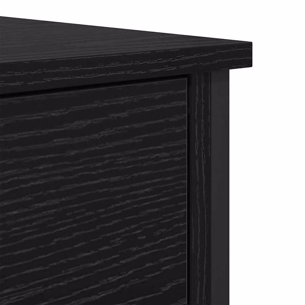Berkfield Home Set of 2 Black Oak Bedside Cabinets, W/D/H: 40 x 42 x 60 cm – 7