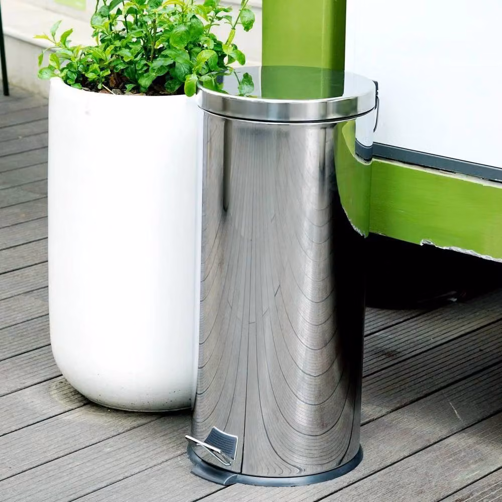 EONLION 30 Litre Stainless Steel Foot Pedal Bin in Silver – 4