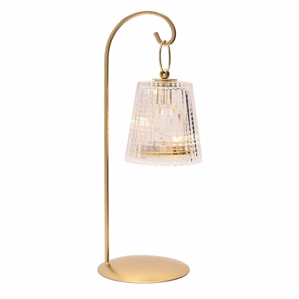 Hestia Single LED Table Lamp in Gold and Brass – 2