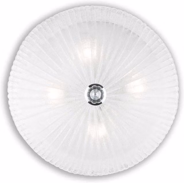 Netlighting Shell 4 Light Indoor Wall and Ceiling Light in Chrome and Grey with Transparent Glass and E27 Socket – 1