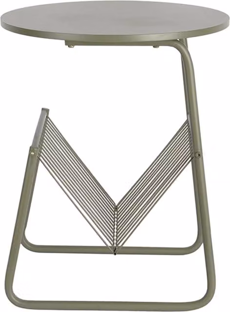 PRESENT TIME Leitmotiv Riqueza Revista Iron Side Table in Matt Green