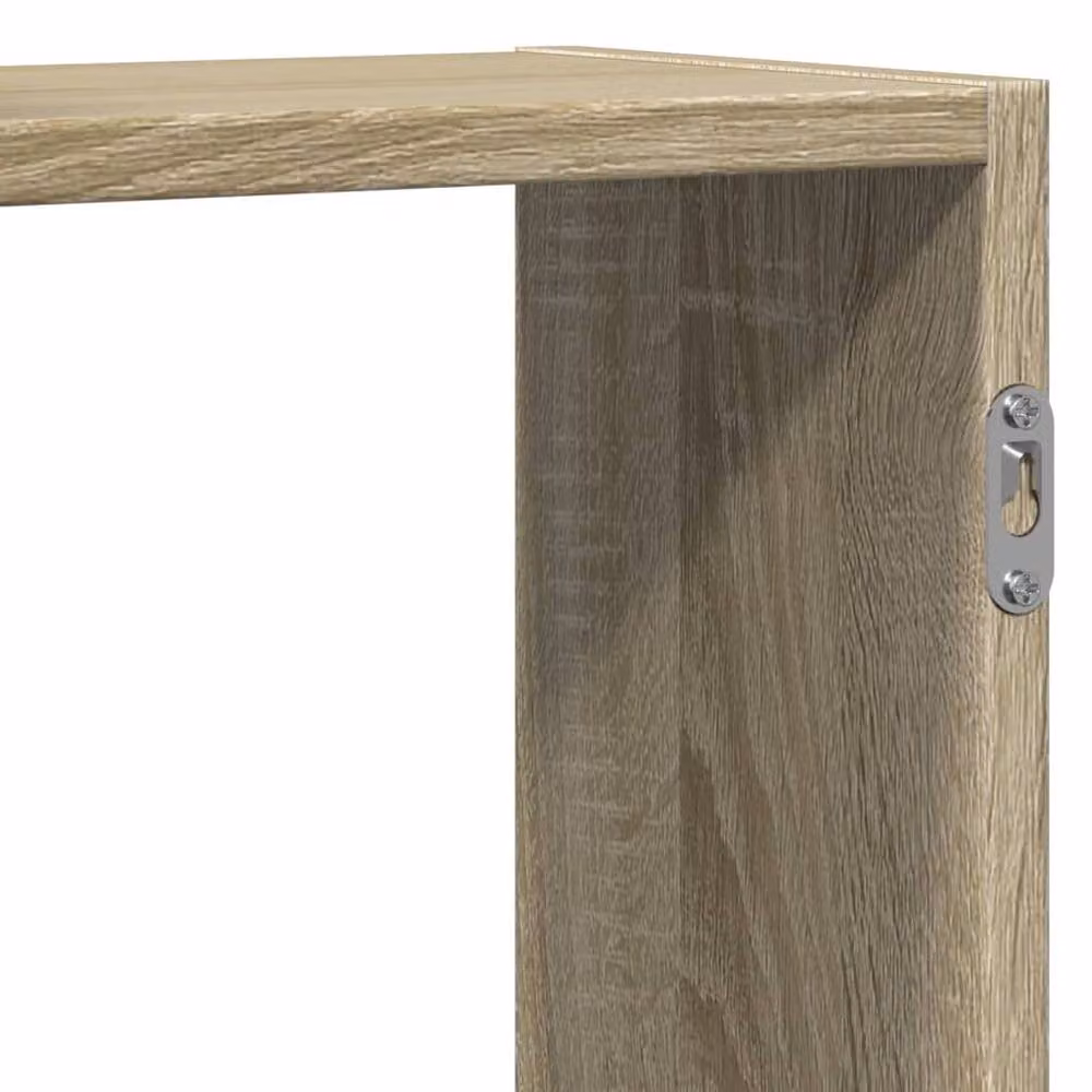 Berkfield Home Sonoma Oak Wall Shelf in Light Tan, W: 159 cm, D: 18 cm, H: 65 cm – 4