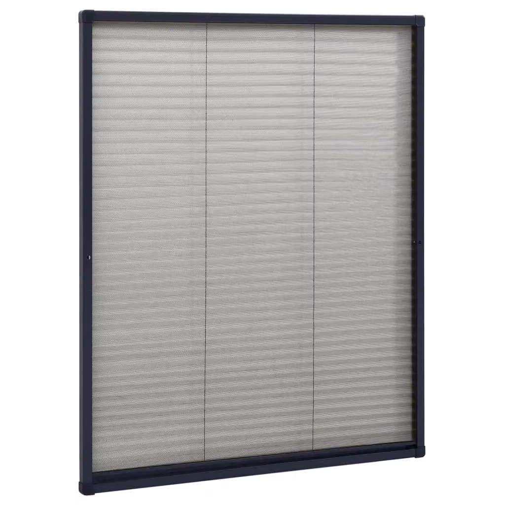 Berkfield Home Pleated Insect Screen for Windows, Aluminium, Anthracite and Black, W: 60 cm, H: 80 cm – 2