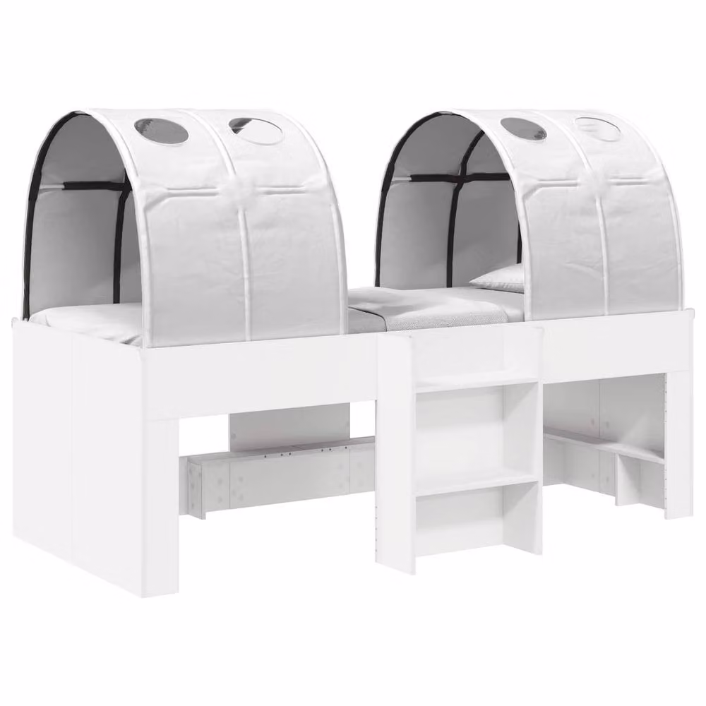 Berkfield Home 3-Piece Childrens Bed with Tunnel in White Engineered Wood – 2