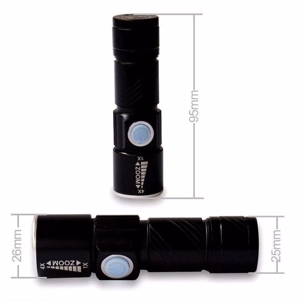 NESTLUNE 2 Pack Mini LED Tactical Flashlights in Black – 3