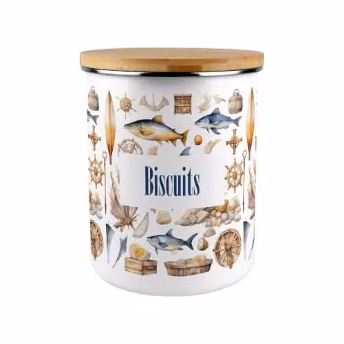 Purely Home Nautical Biscuit Storage Tin, 2.7 l, Multicolour