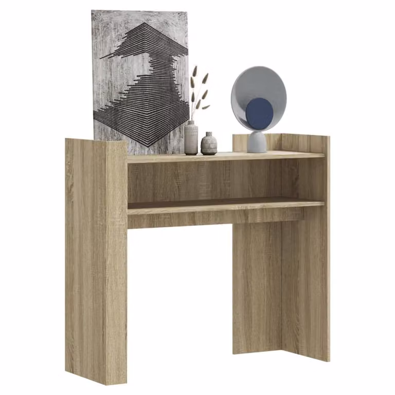 Berkfield Home Classic Console Table in Sonoma Oak, Light Brown, W/D/H: 100 x 35 x 90 cm