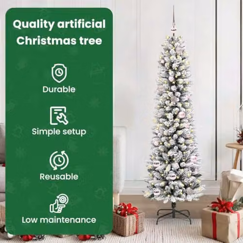 vidaXL Artificial White Christmas Tree, Height: 150 cm – 4