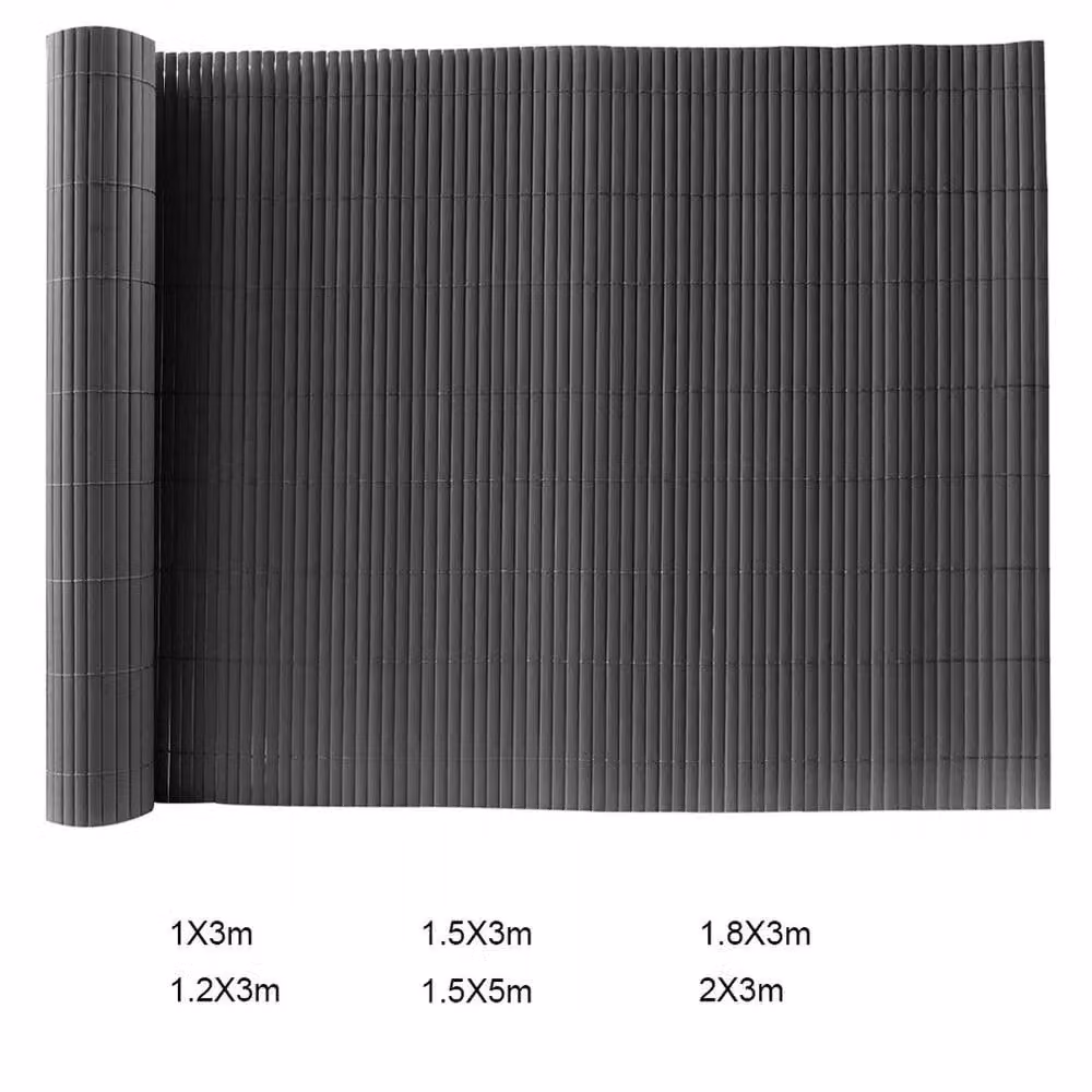 SPETLEK Dark Grey PVC Woven Bamboo Garden Privacy Fence Strip, H: 180 cm x W: 300 cm – 2
