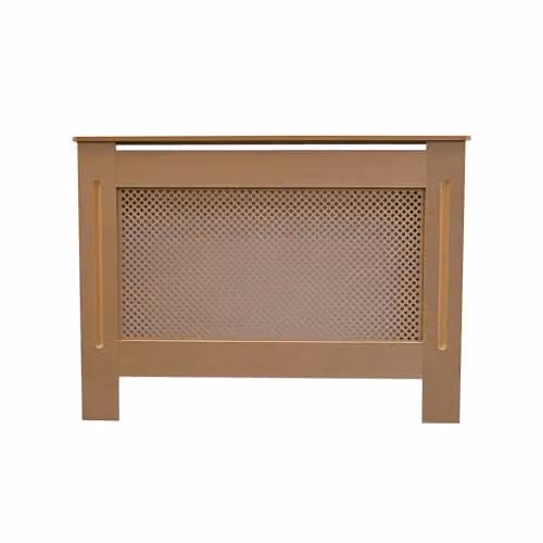 Airwave Diamond Style Radiator Cover in Unpainted Brown MDF, W/D/H: 112.0 x 81.5 x 19.0 cm – 1