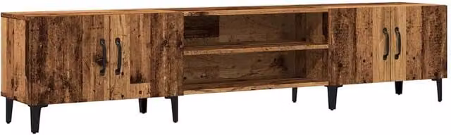 Berkfield Home Industrial TV Cabinet in Brown Old Wood, W/D/H: 180 x 31.5 x 40 cm