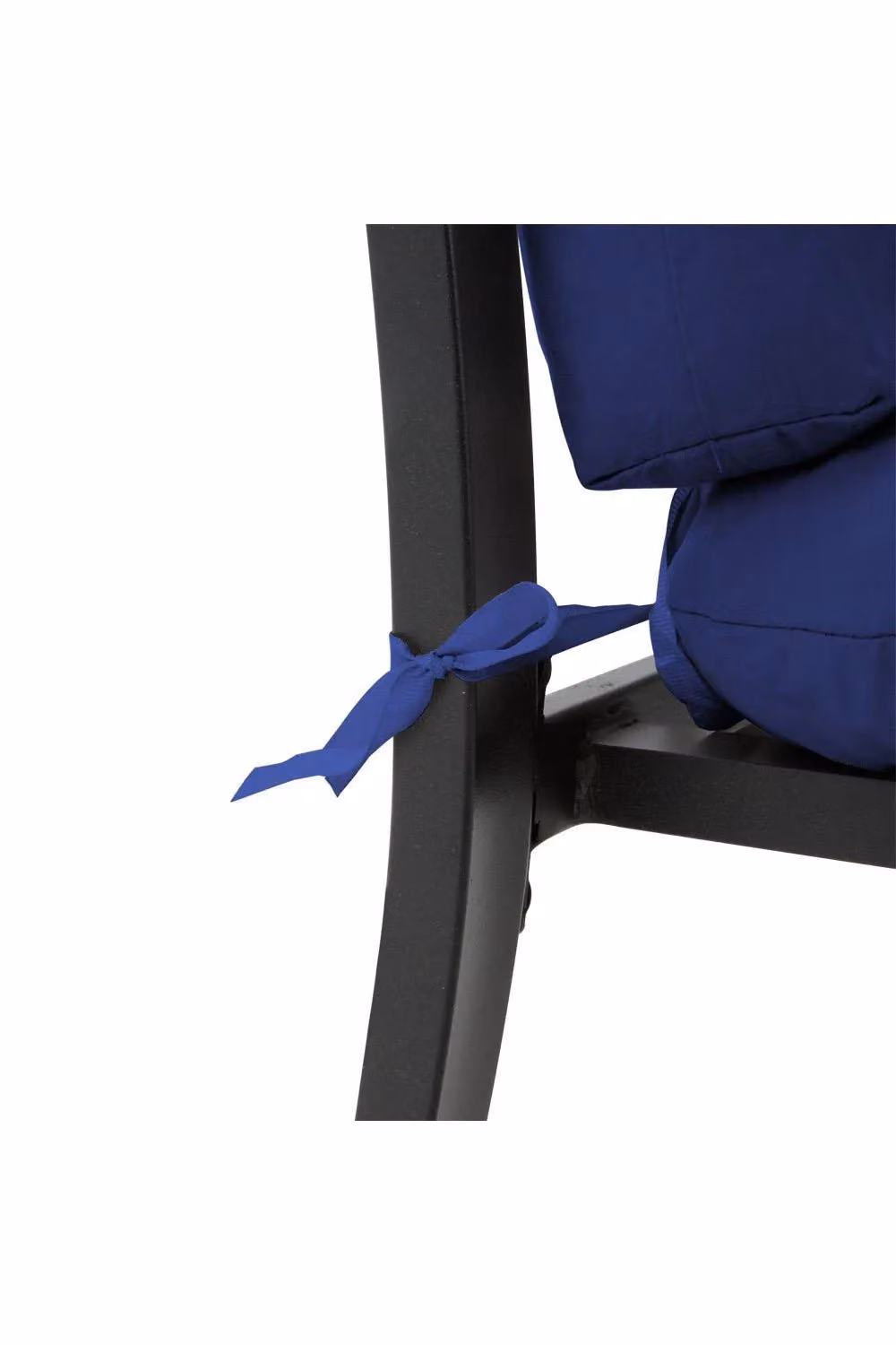 H&O Direct Set of 2 Navy Blue Square Outdoor Garden Chair Cushions in Polyester – 5