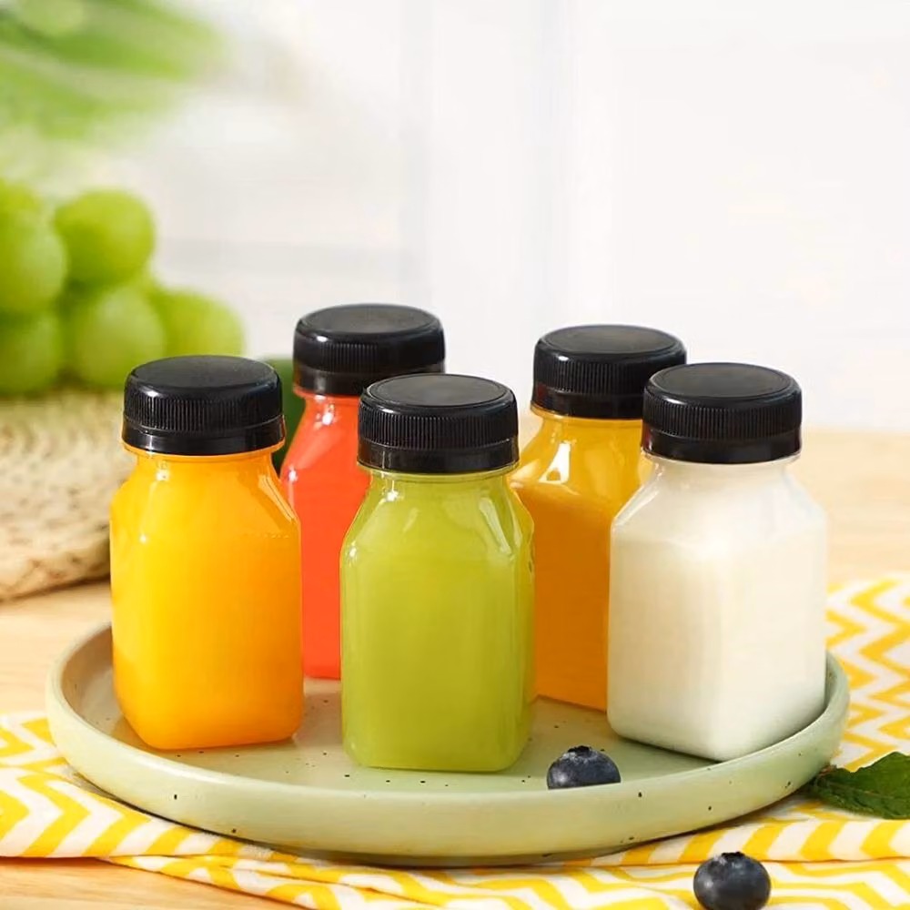 SPETLEK 12 Pack Clear Plastic 4oz Screw Top Juice and Shot Bottles – 3