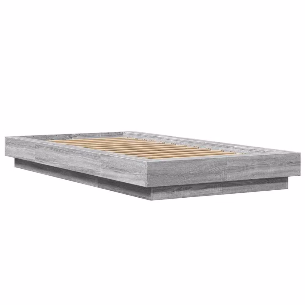 Berkfield Home Sonoma Bed Frame in Grey, W/D/H: 90 x 200 cm – 3
