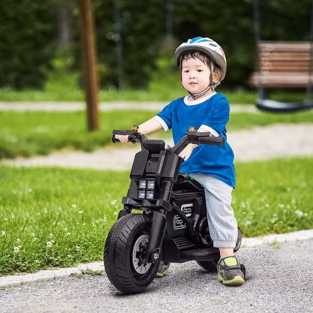 HOMCOM 6V Kids Electric Ride On Motorcycle Vehicle in Black