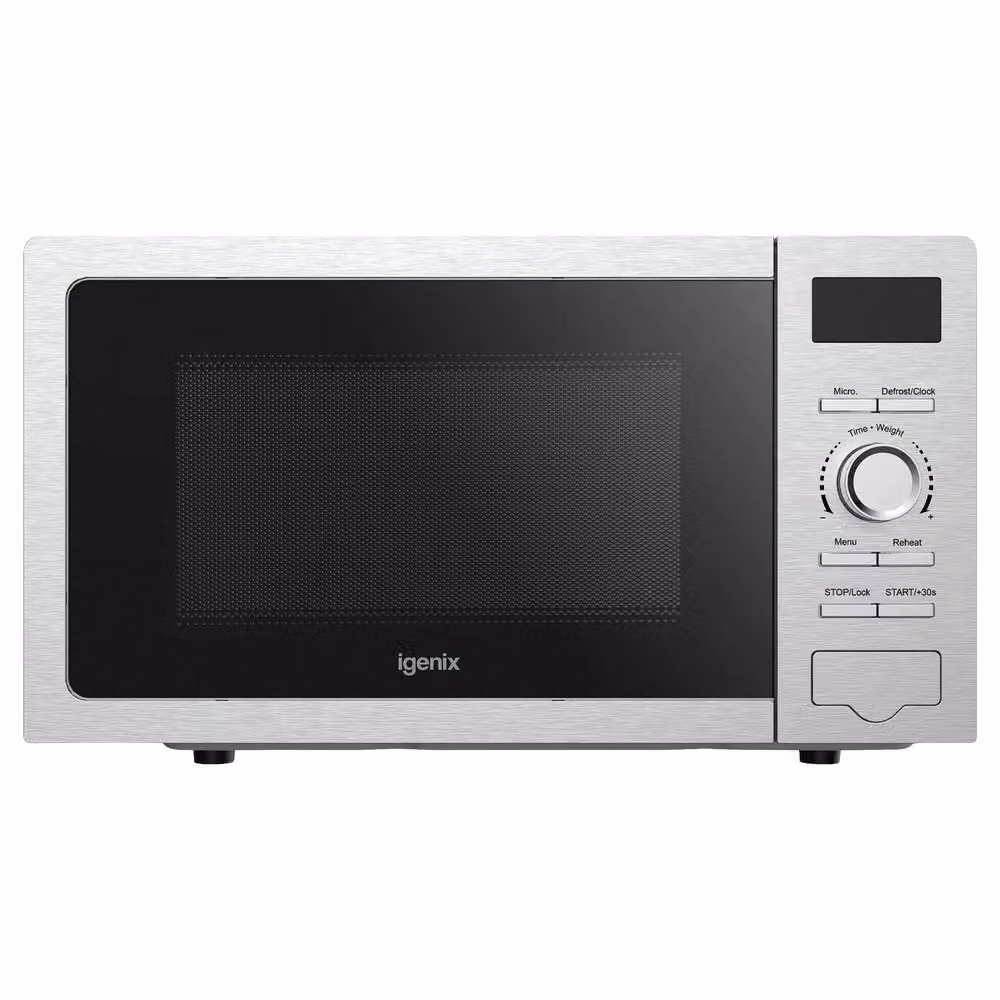 Igenix 20L 800W Solo Digital Microwave in Silver Stainless Steel – 2