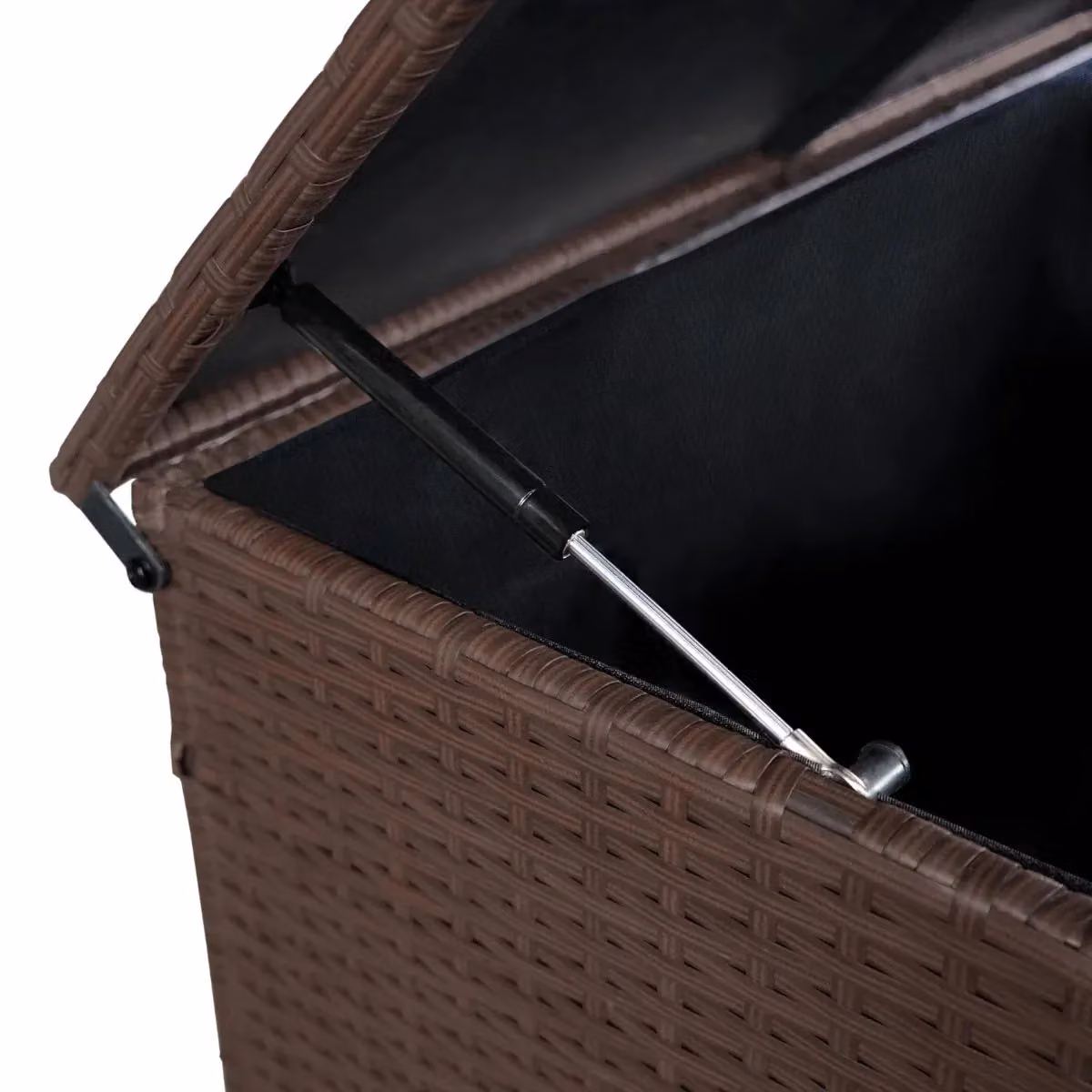 Monstershop Rattan Storage Box in Brown and Terracotta with Steel Frame – 7