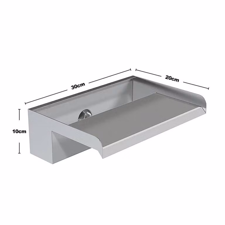 NESTLUNE Stainless Steel Waterfall Cascade Water Blade in Silver