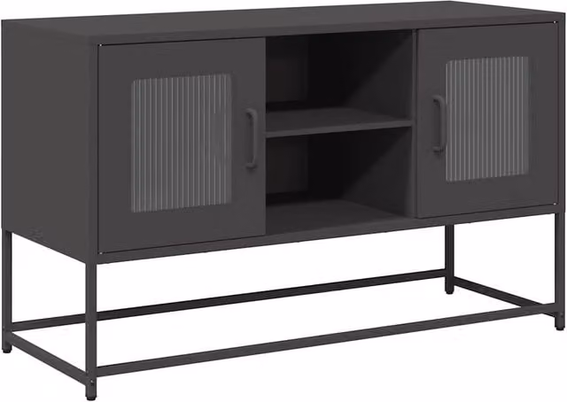 Berkfield Home Industrial Black Steel TV Cabinet W/D/H: 100.5 x 39 x 60.5 cm – 1