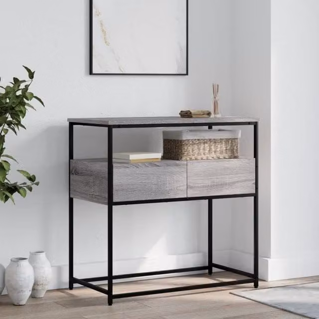 Berkfield Home Grey Sonoma Console Table, W/D/H: 75 x 40 x 75 cm – 1