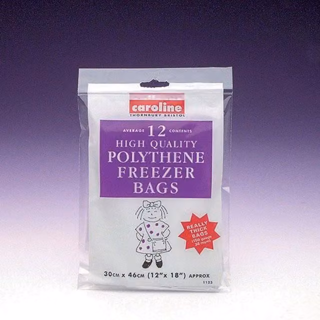 Caroline Transparent Freezer Bags, 12 Pack