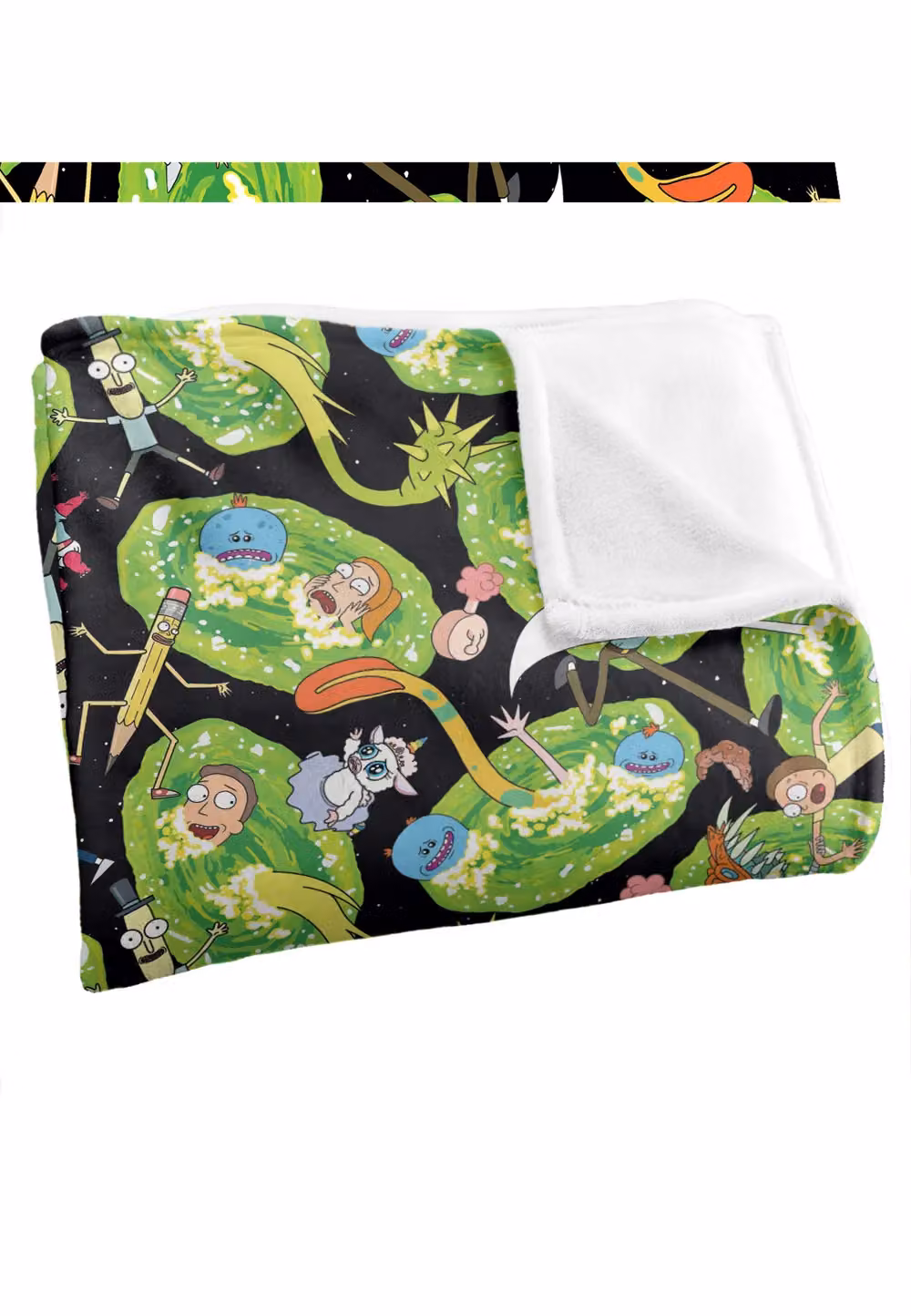 Rick & Morty Portal Mayhem Super Soft Microfibre Throw Blanket, Multicolour, W: 152 cm, D: 127 cm – 6