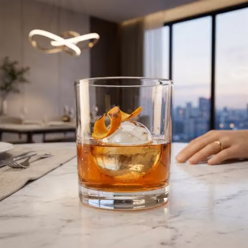 Argon Tableware Clear Glass Whisky Tumbler Glasses, Pack of 24, 280ml – 2