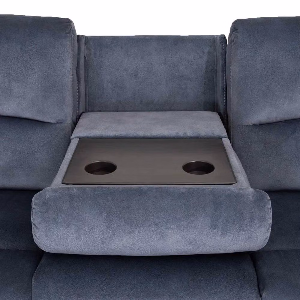Furnishings For Less UK Bella Electric Reclining Sofa Suite 3 + 2 in Ink Grey Fabric – 3