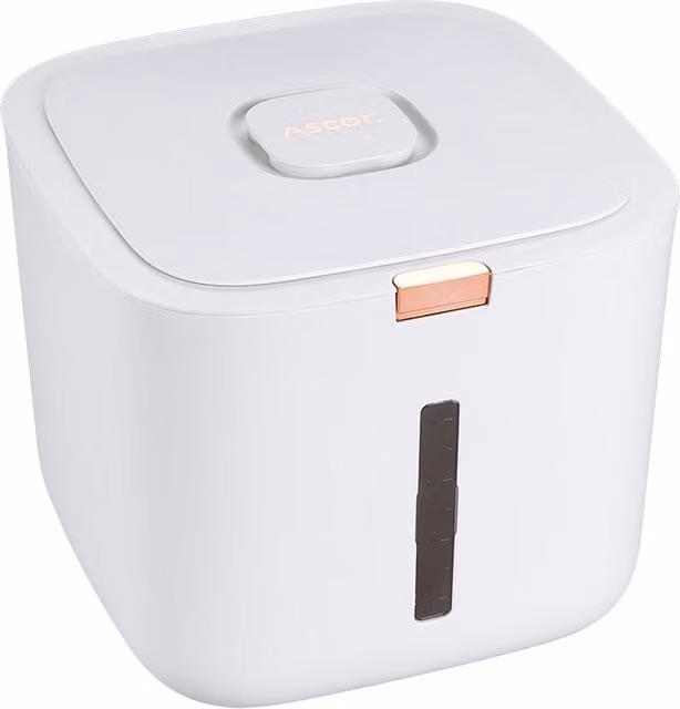 Lifeideas Airtight and Leakproof Rice Dispenser with Measuring Jug, White