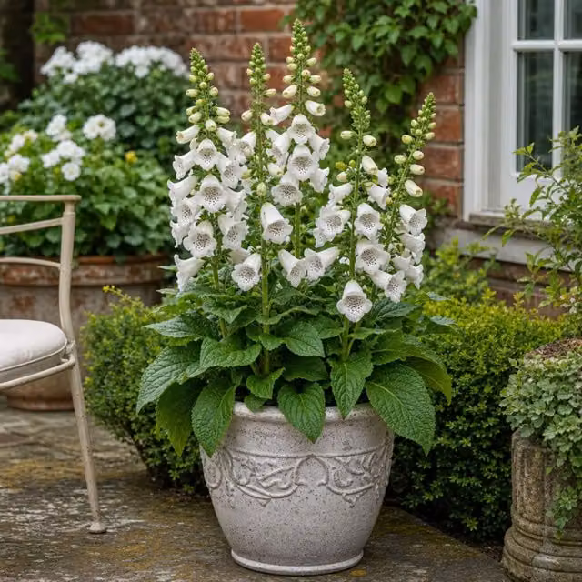 Plants By Post Digitalis Dalmatian White Foxglove Perennial