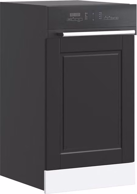 Berkfield Home Porto Black Dishwasher Panel in Engineered Wood, W: 45 cm x H: 67 cm