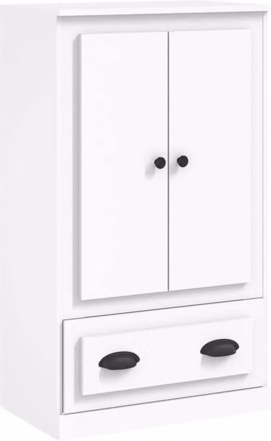 Berkfield Home White Highboard with Hinged Doors and Internal Shelves, W/D/H: 60 x 35.5 x 103.5 cm